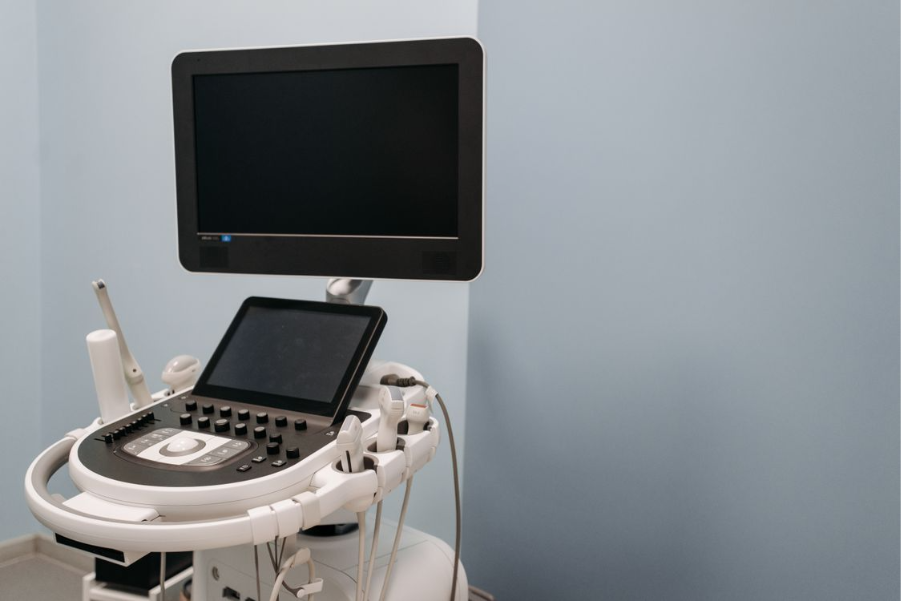 foto frontal de ultrassom uretral