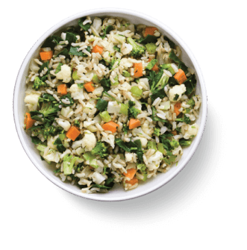 Arroz Integral com Brócolis e Cenoura Ralada